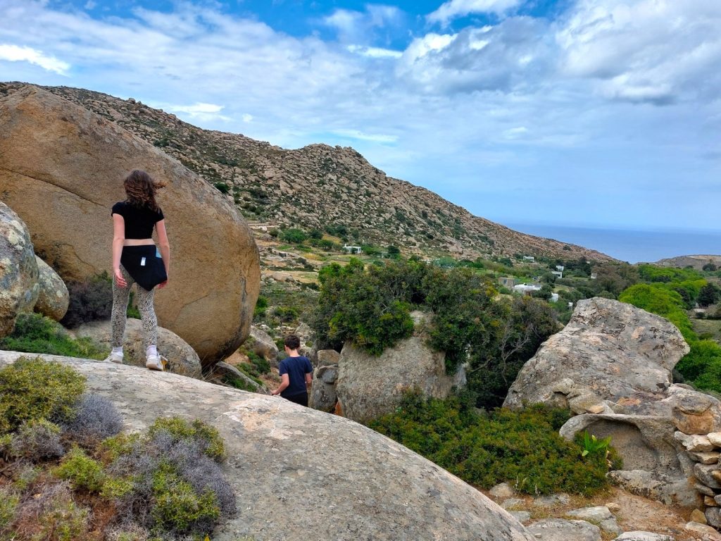 wandelen Tinos met kinderen